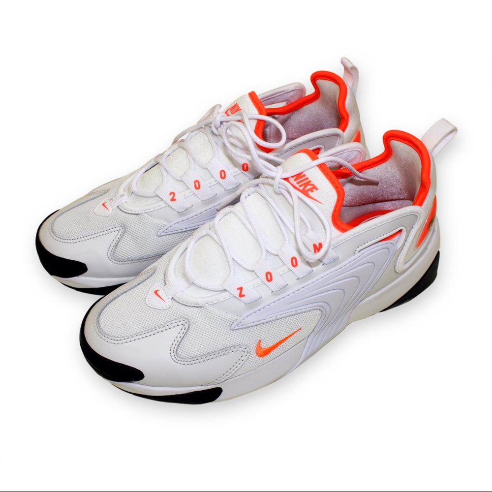 Nike Neon Orange & Light Grey Zoom 2k Sneakers